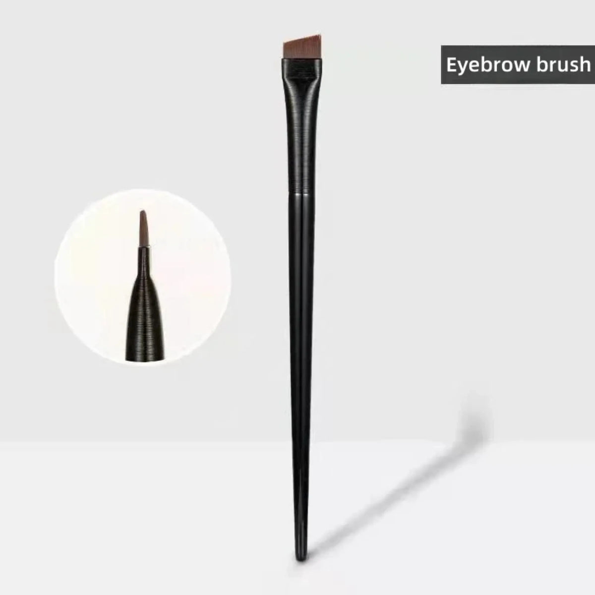 New 1pcs Eyebrow Contour Brush Blade Eyeliner Brush Portable Small Angle Horizontal Silkworm Brush Female Makeup Tool