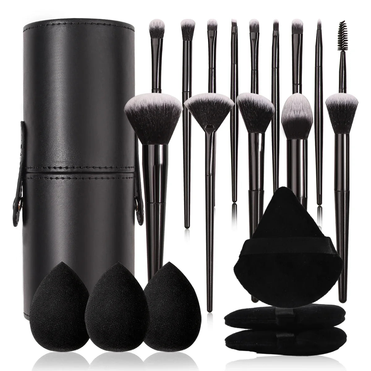 3~21pcs Fashion Makeup Brsuh Set Soft Hair Cosmetic Brushes With Makeup Brush Holder Beauty Egg And Powder Puff