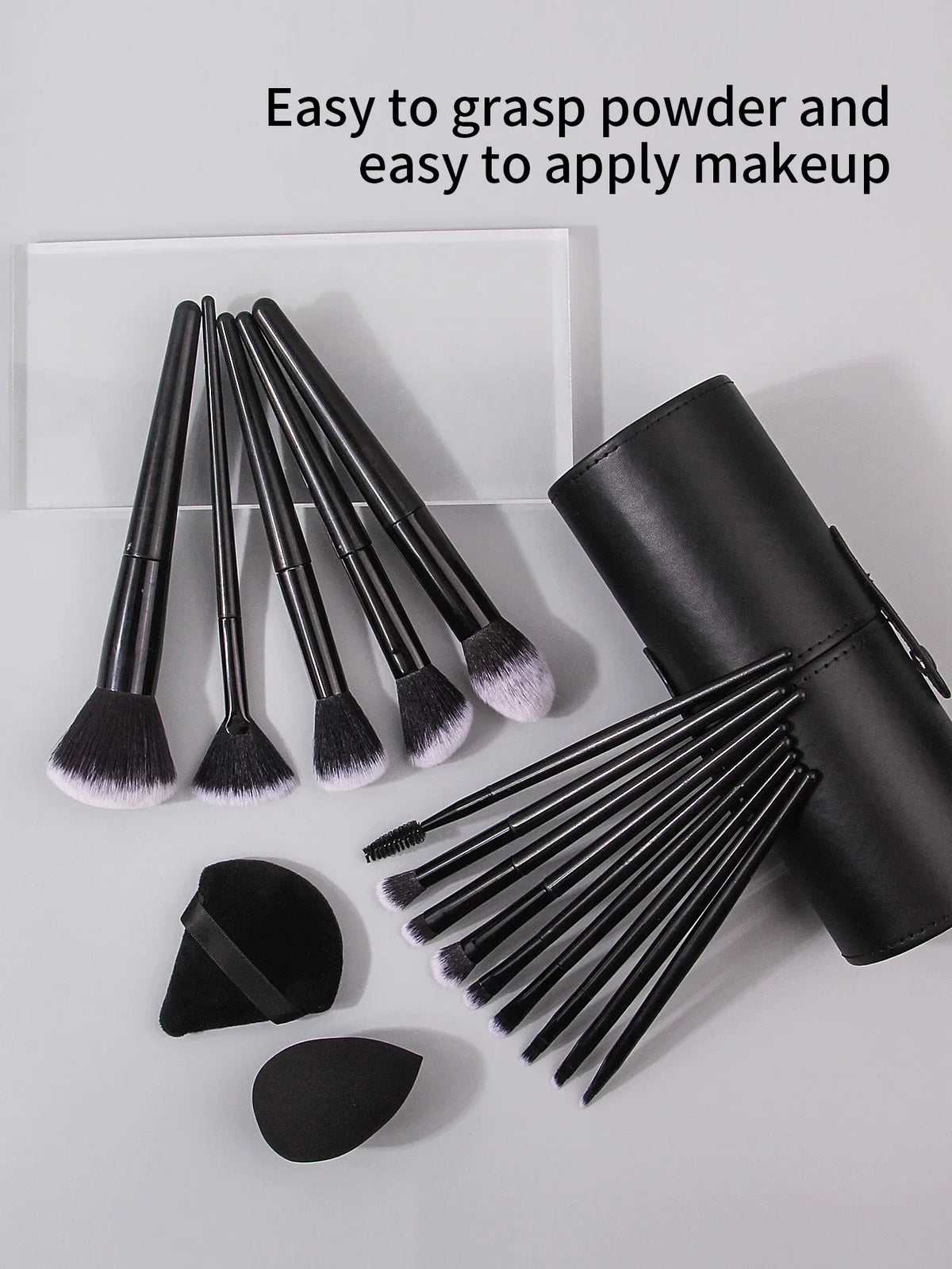 3~21pcs Fashion Makeup Brsuh Set Soft Hair Cosmetic Brushes With Makeup Brush Holder Beauty Egg And Powder Puff