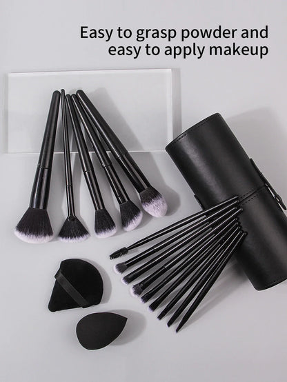 3~21pcs Fashion Makeup Brsuh Set Soft Hair Cosmetic Brushes With Makeup Brush Holder Beauty Egg And Powder Puff